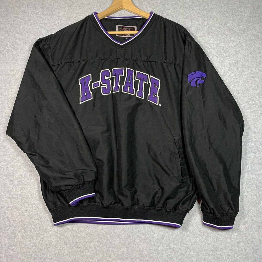Kansas State K-State Wildcats Franchise Windbreaker Pullover Jacket Size Large